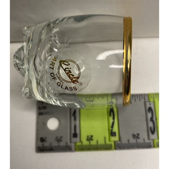 Circleware Twinkle 6 Piece 2 Oz Shot Glass - Gold Rim - NIB - Picture 4 of 9